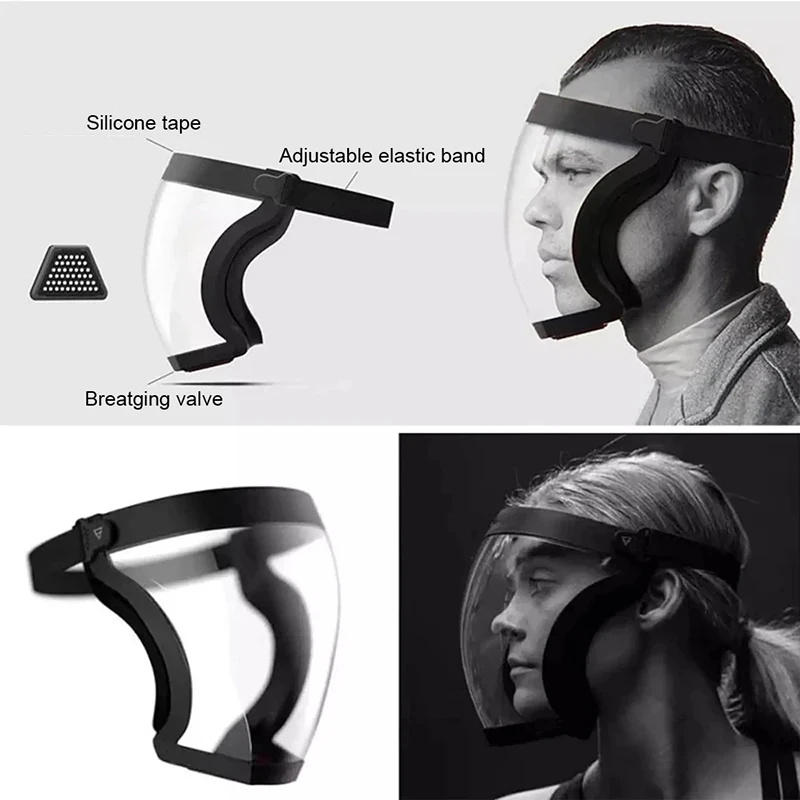 Full Face Shield Mask Protection Mask Transparent Outdoor Safety Mask Work Protection Splashproof Woodworking Crop Spray 1-4pcs