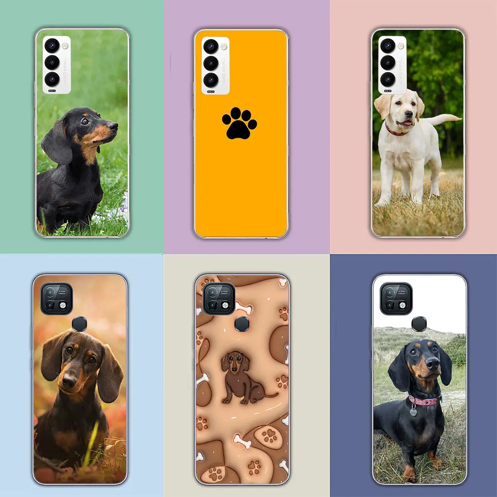 Custodia morbida per cani bassotto per Motorola Moto E13 E22I E22 G52 G42 G32 G23 G22 E20 E30 E40 E4 E5 G200 custodia in Silicone