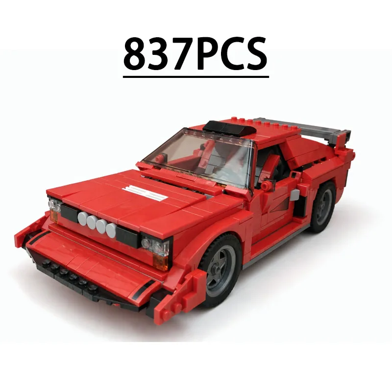 Classic Building Block Supercar Sedan 102488 Alternative Model 837 Pieces Birthday Fun DIY Toy Holiday Christmas New Year Gift