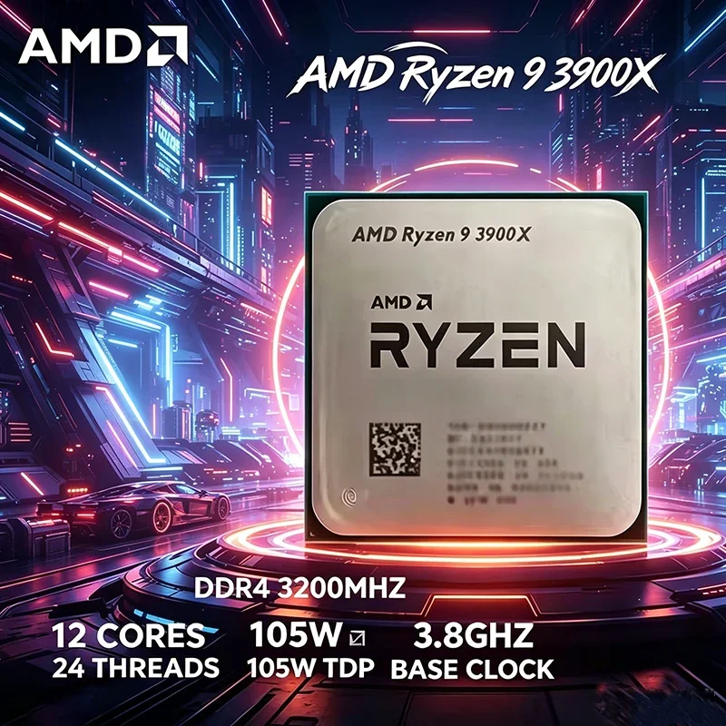 AMD Ryzen 9 R9 3900X CPU 12-Core 24-Threadprocessor 3.8GHz 12-Core 24-Thread for Gaming CPU Without Packag
