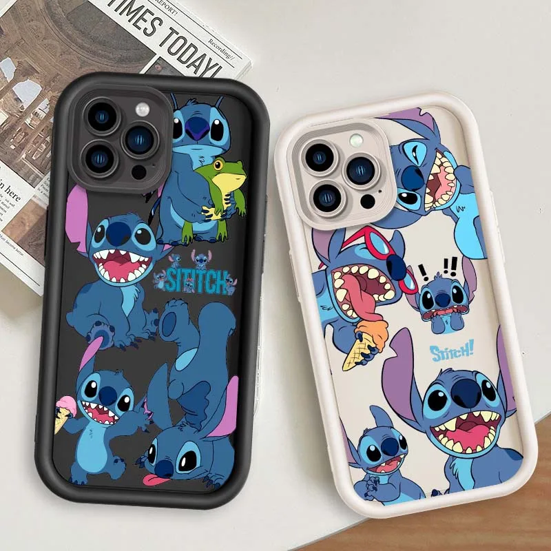 

Disney Art Stitch For Apple iPhone 16 15 14 13 12 11 Pro Max Plus Eye Ladder Soft TPU Silicone Cover Phone Case