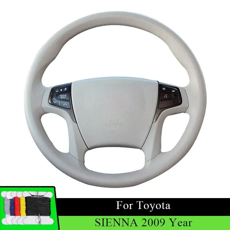 

Car Steering Wheel Cover For Toyota SIENNA 2009 Year Fiber leather Car Accessories Steering Wrap Wear Resistance Black