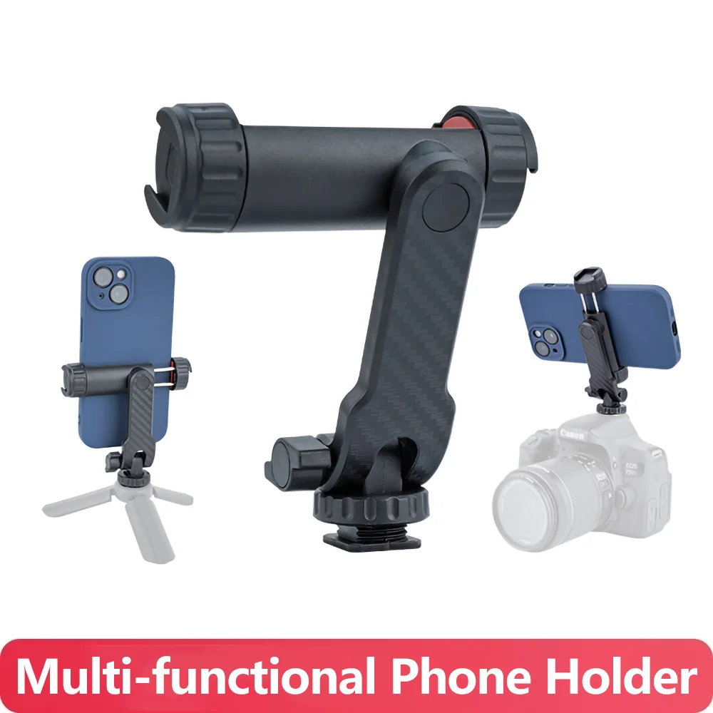 Multifunktionaler Telefonhalter Vertikale Aufnahmehalterung DSLR-Kamera-Monitorhalterung Stativhalterung Klemme für Smartphone Vlog-Aufnahmen