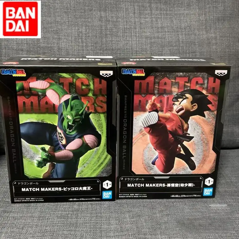 Nuevo Bandai Genuine Banpresto Dragon Ball Match Makers Son Goku Vs Piccolo estatuilla Modèle Jouet Bureau Ornement Enfant Cadeau