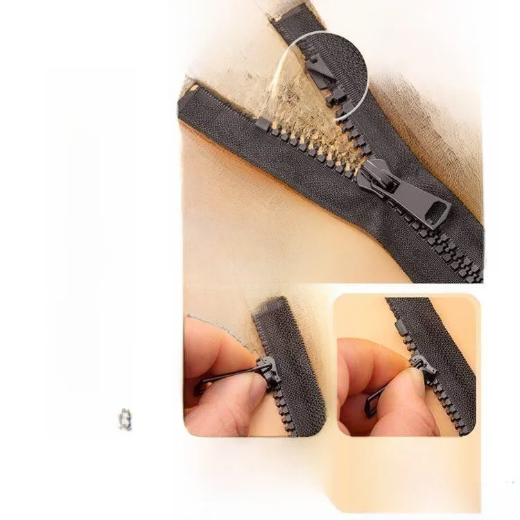 

Универсальная съемная головка молнии для замены, пластиковая/металлическая, универсальный инструмент для ремонта молний, аксессуары для шитья своими руками