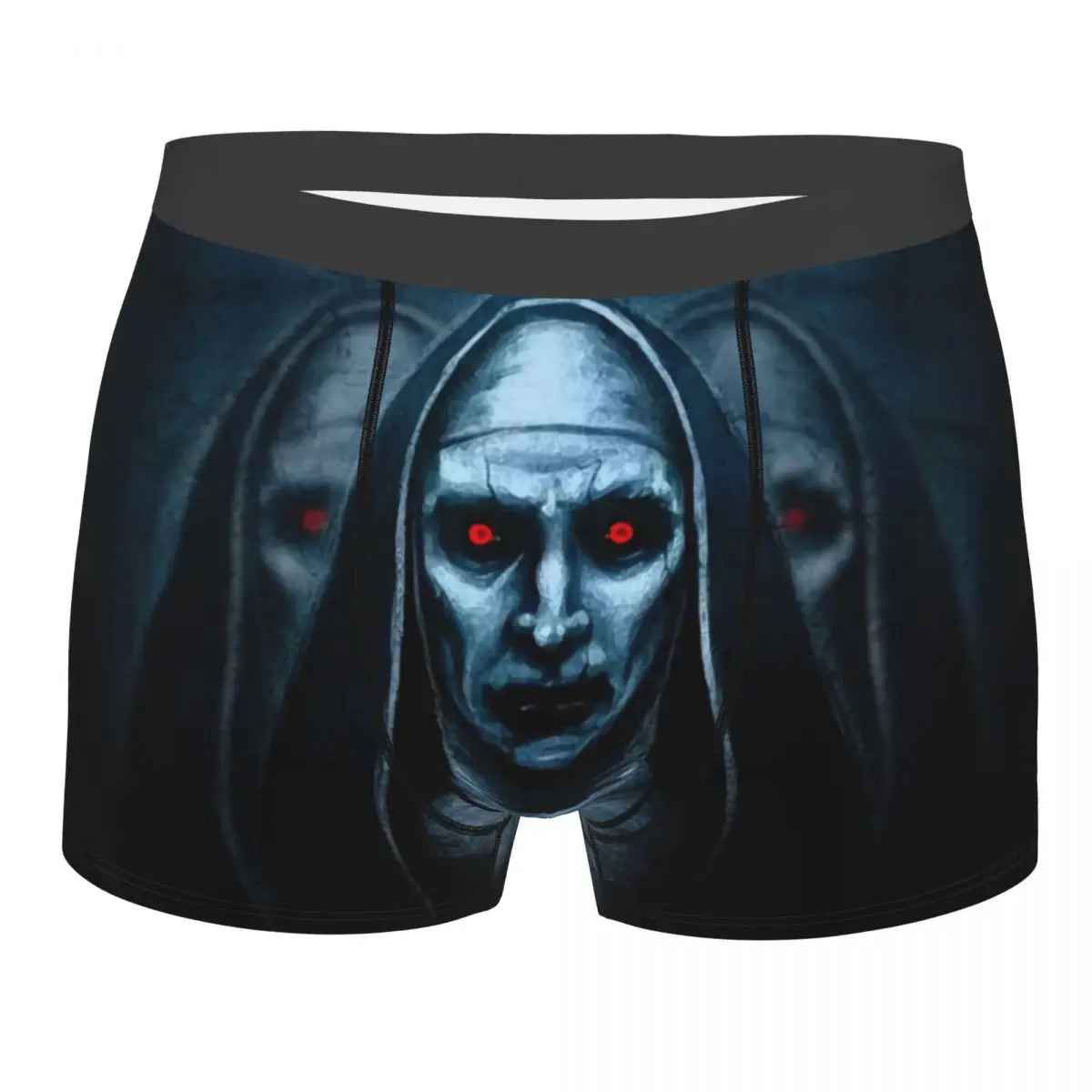 The Nun Valak Boxer Shorts For Men 3D Print Halloween Horror Movie Character Underwear Panties Briefs Breathable Underpants