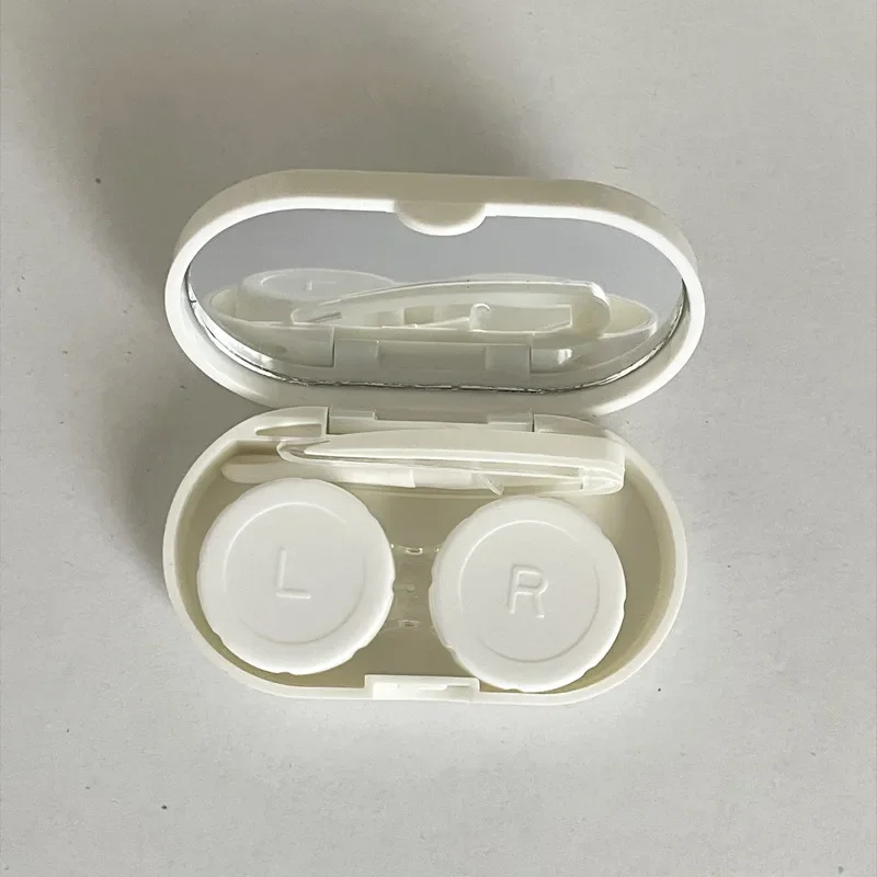 Contact Lens Box Prevent Leakage Black White Lens Case Container Contact Lens Companion Box Eye Care Portable