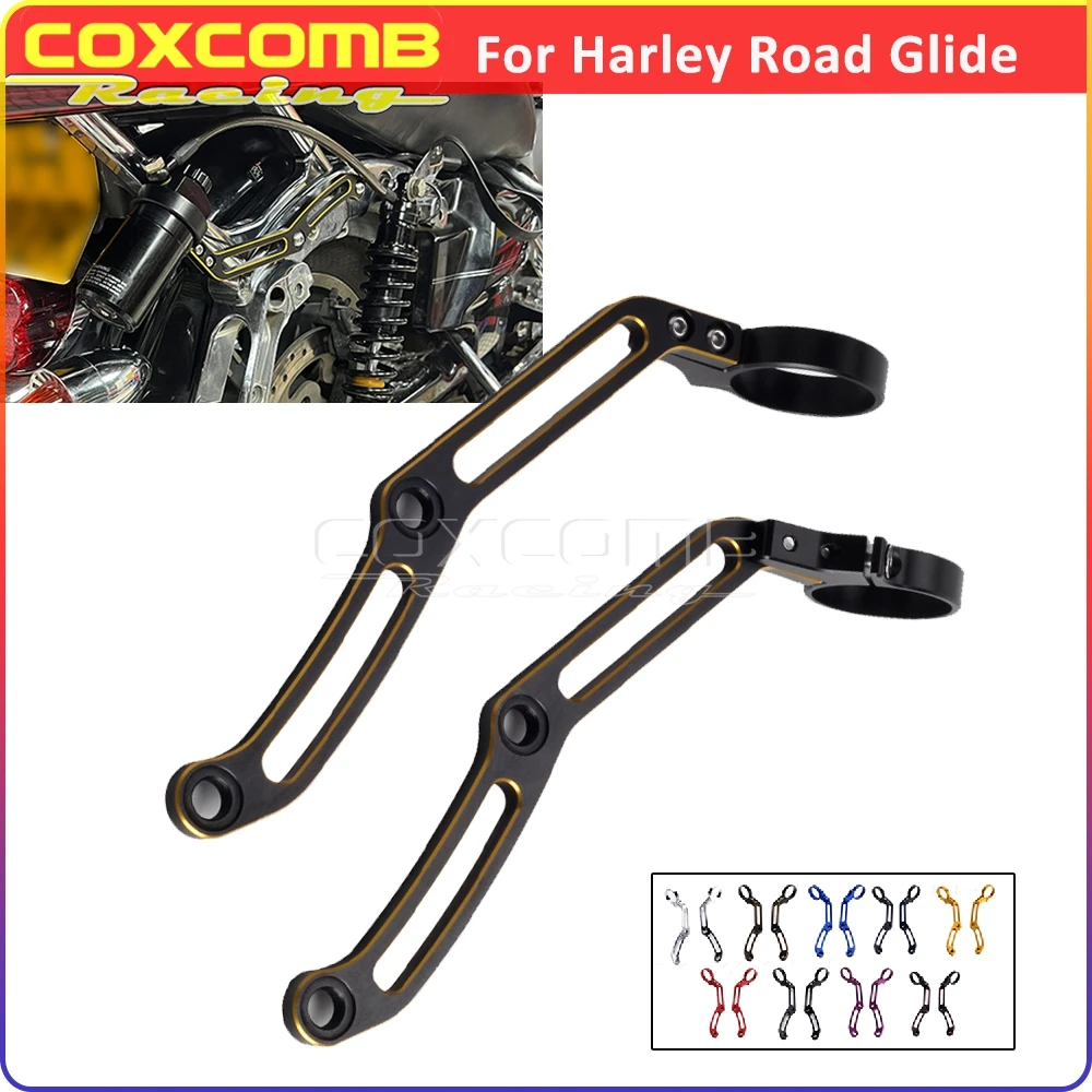 

Rear Shock Remote Reservoir Brackets Hplder For Harley Touring Road Glide Special Ultra Custom FLTR FLTRU FLTRX Left&Right Mount