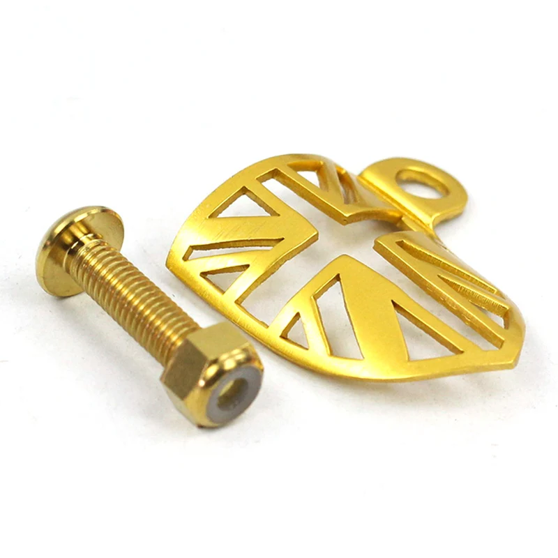 UJ سبيكة سلسلة معدنية البقاء الحرس الخلفي مثلث E هوك BB حامي ملصق ل Brompton دراجة ثلاثية الطي Chainstay الدراجة الملحقات #6