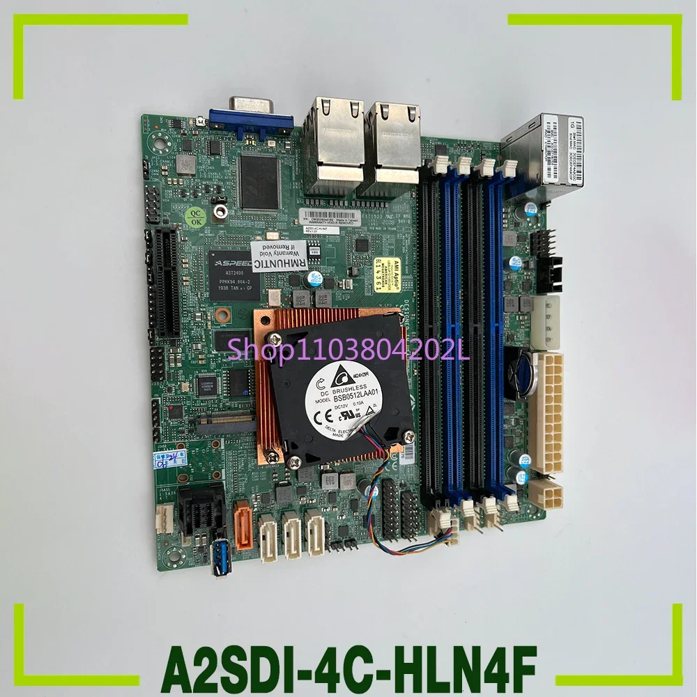 Motherboard Single Socket FCBGA1310 A2SDI-4C-HLN4F For Supermicro Embedded/loT