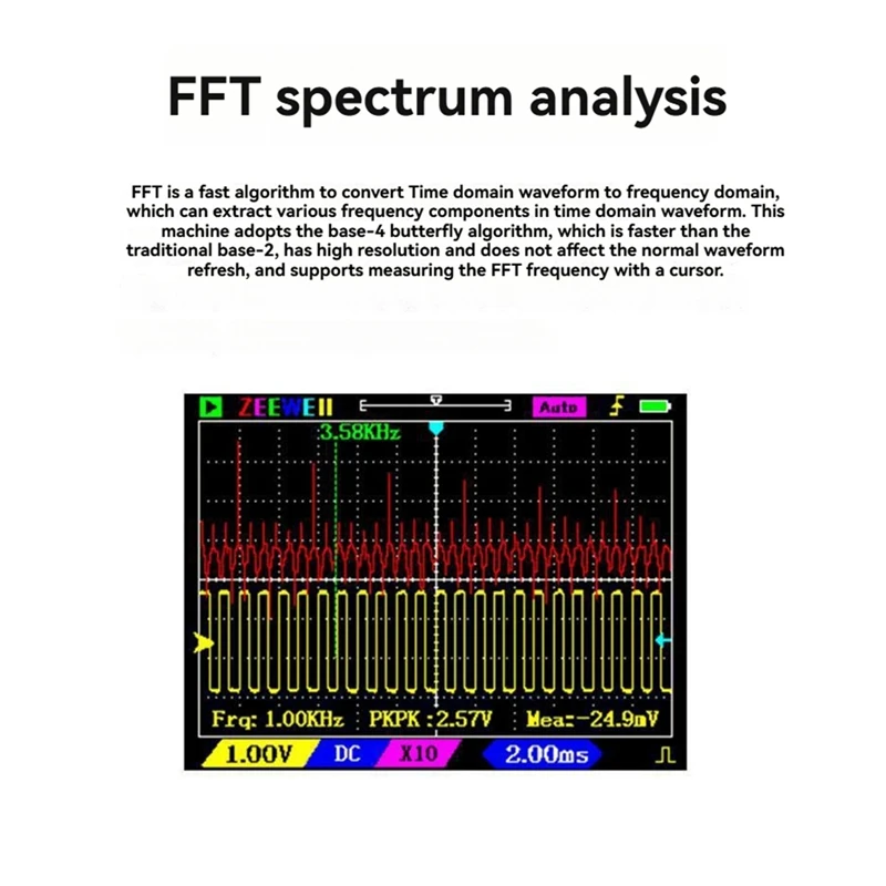 DSO1C81 2.8 นิ้วHandheld Digital Oscilloscope 80Mแบนด์วิดท์Oscilloscope 250Mสัญญาณ 2 In 1 Oscillometer