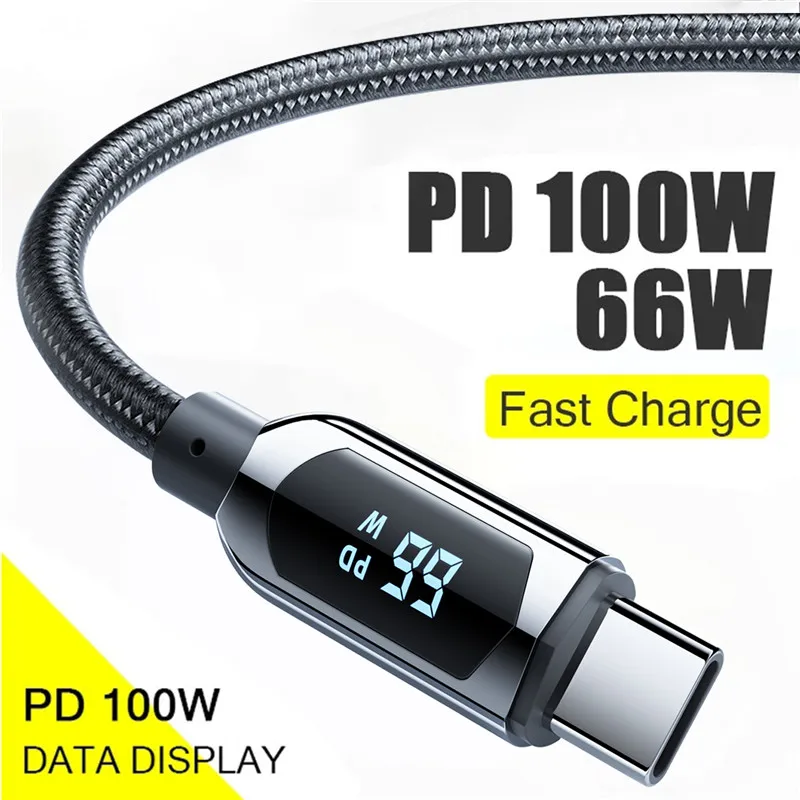 Lovebay USB Type C Cable For Huawe Honor Xiaomi Samsung Super Charge 66W/100W Fast Charging USB C Charger Data Cable Wire Cord