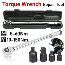 Ratchet Torque Wrench Square Drive 5-60N.m Reversible Ratchet Key 3/8 Inch Adjustable Torque Spanner Precise Preset Hand Tool