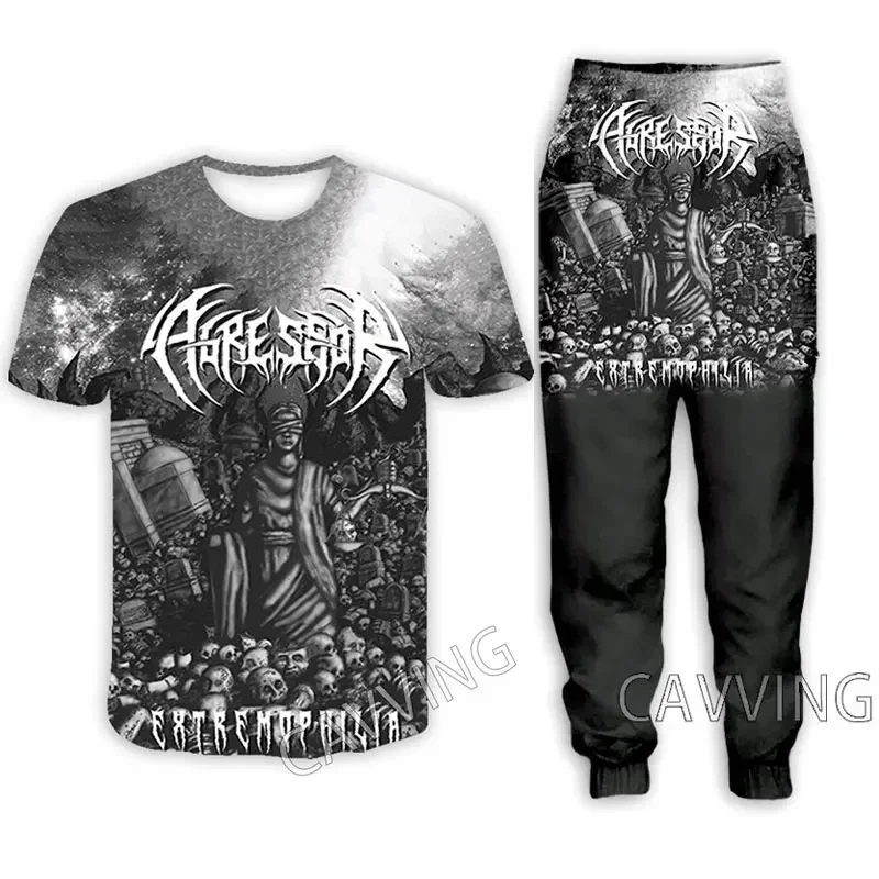 

Agressor Band 3D Print Casual T-shirt + Pants Jogging Pants Trousers Suit Clothes Women/ Men's Sets Suit Clothes