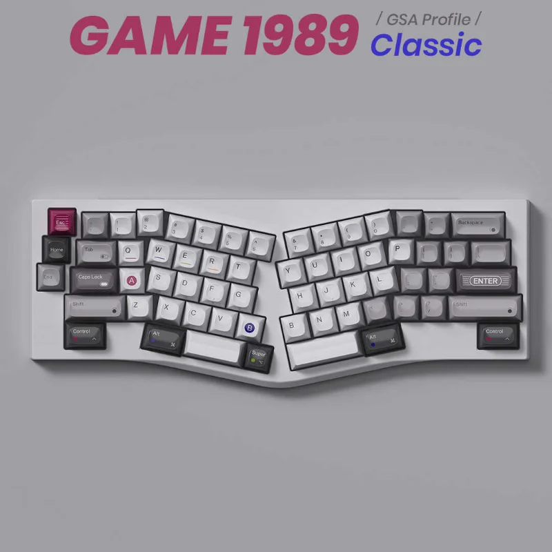 Imagem -06 - Retro Jogo 1989 Tema Keycaps 191 Chave de Polimento Abs Keycap Gsa Perfil Chave para Teclado Mecânico Personalizado Acessórios Gamer