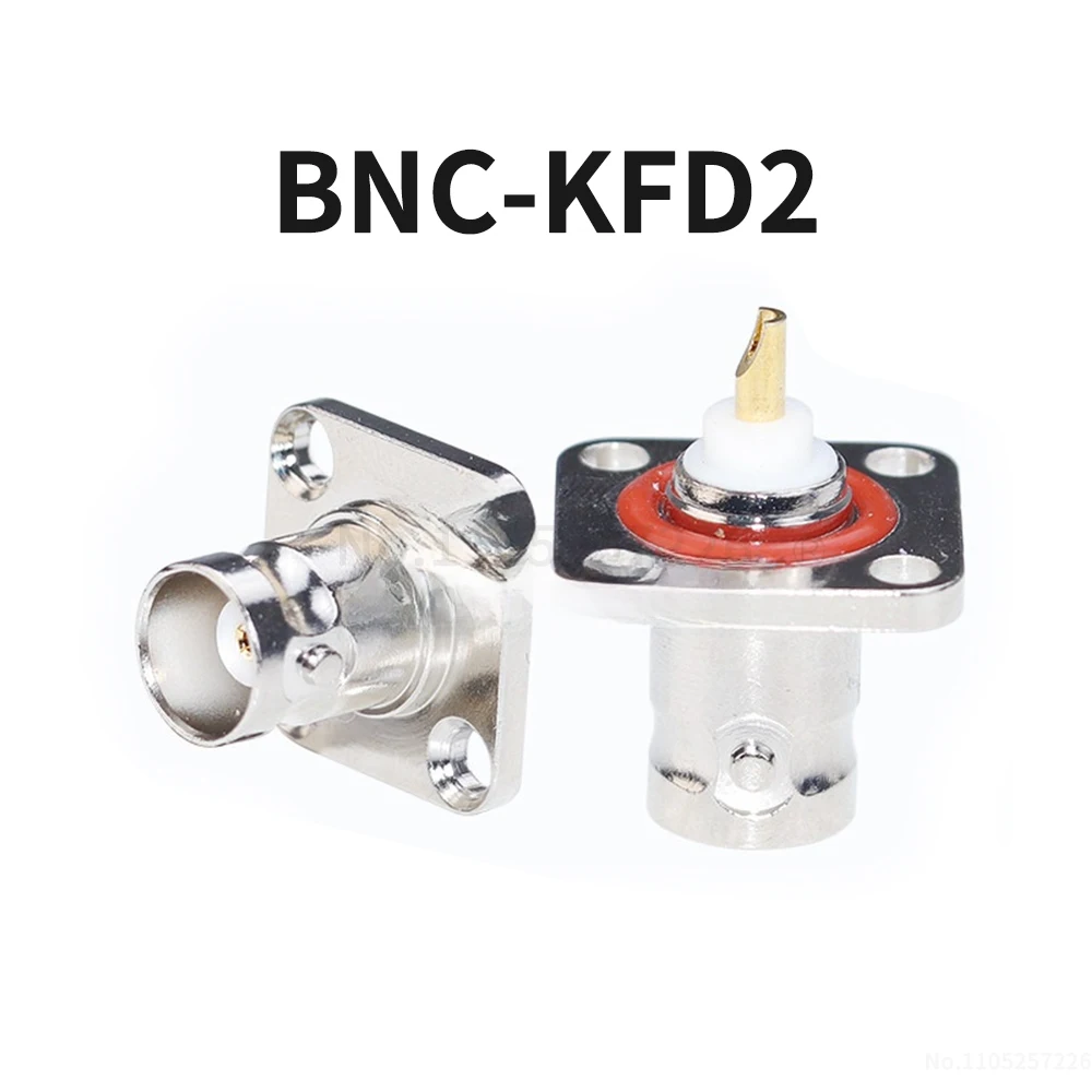 BNC-KF Gold-plated 50-ohm BNC female connector BNC-KF Panel-mounted BNC connector Waterproof Copper (1pcs)