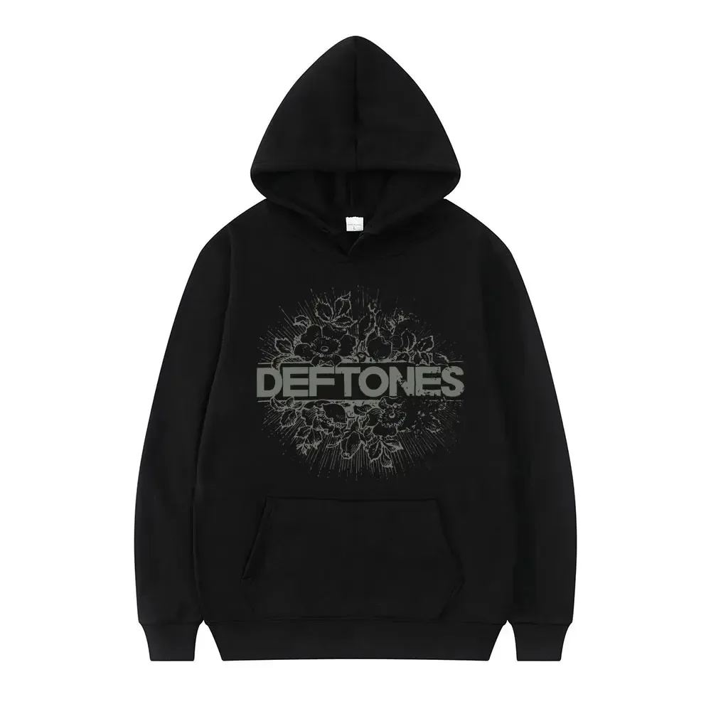 Deftones Band Hoodies Retro Punk Gothic Grunge Skull Graphic Streetwear Sweatshirt Autumn Winter Men Women Pullover Black Tops