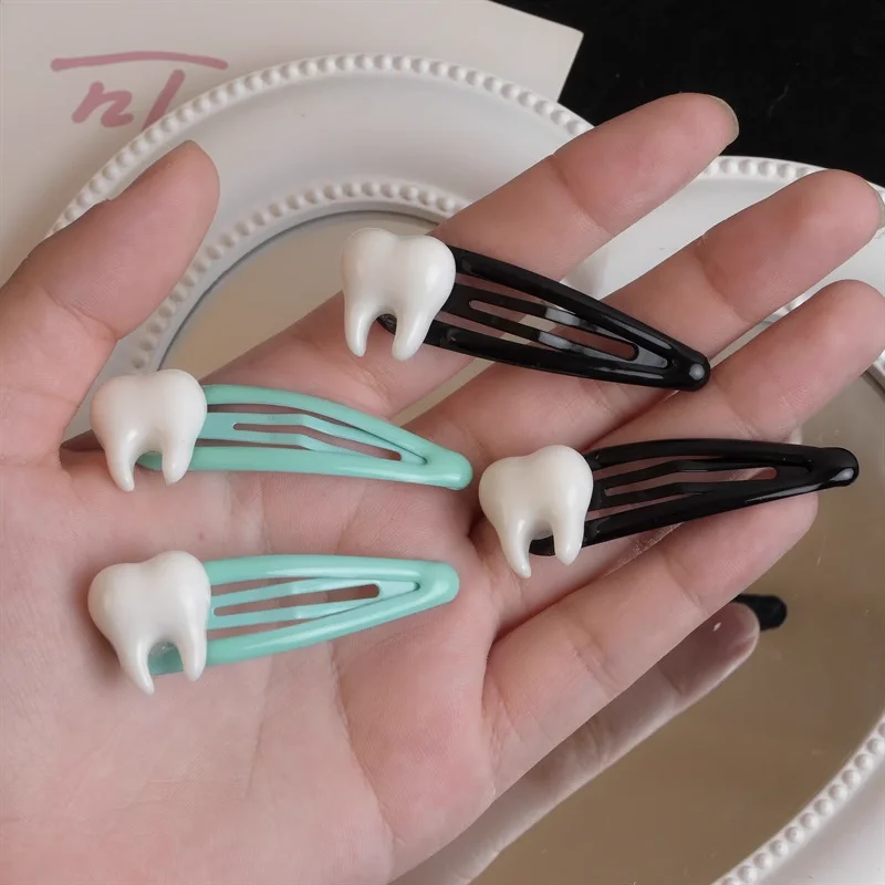 Cute Dental Tooth shape Headwear Set Hair Clips for Children Girls Hair Accessories Ornaments Hairpins Dentistry Decorate Gifts