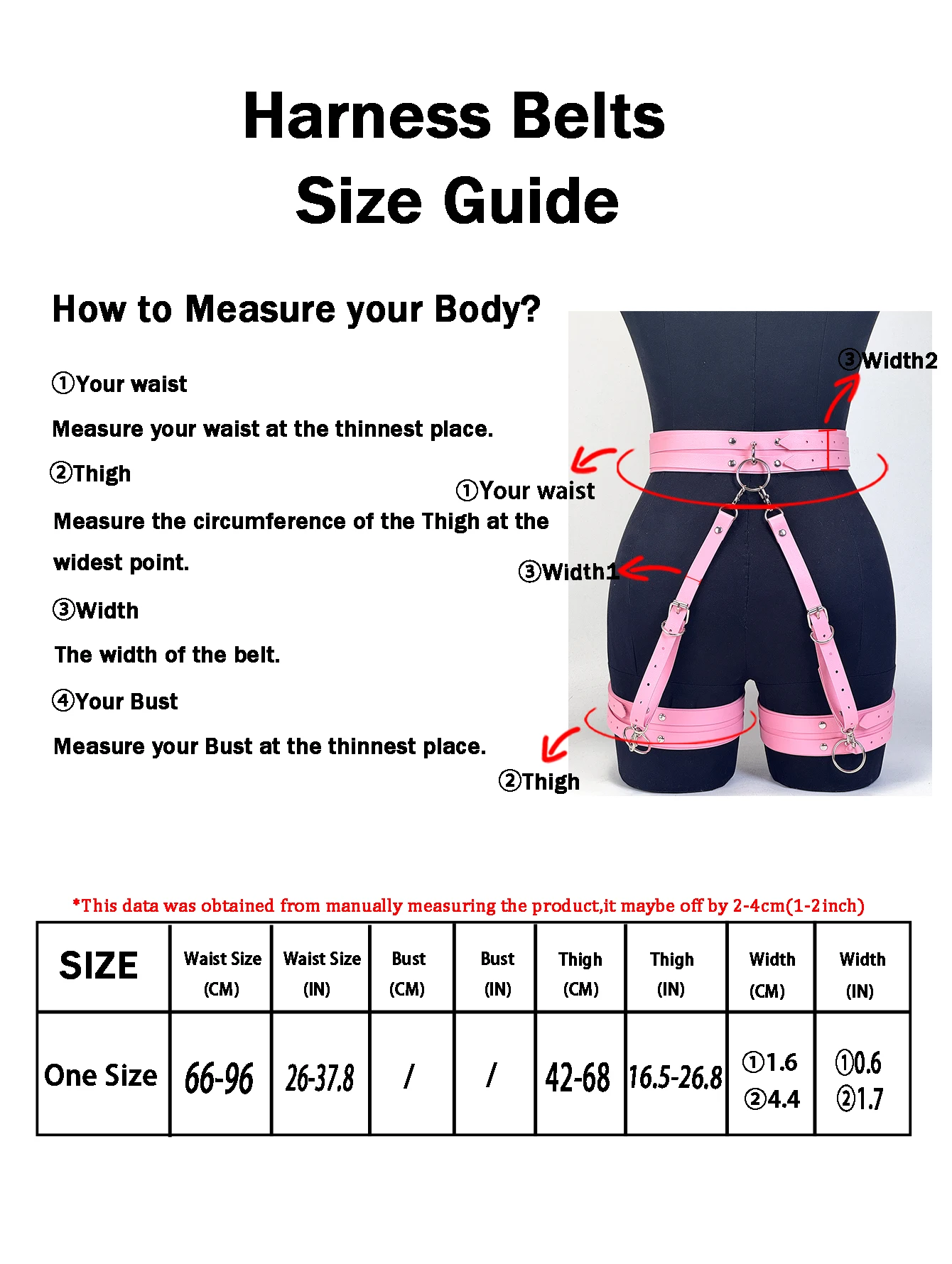 Women's PU Leather Body Harnes - Leather Work Harness recension och pris