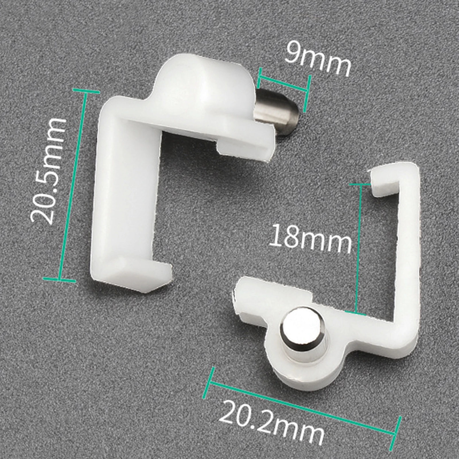 20pcs White Metal Pin Shelf Studs Pegs Cabinet Partition Plate Fixed Clips Cupboard Seperator Furniture Bracket Holder 16/18mm