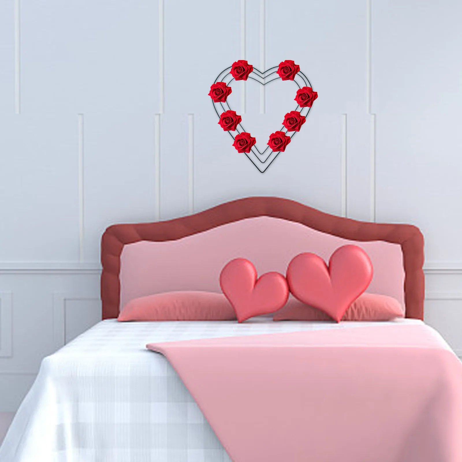 

2Pcs Iron Heart Wreath Frame Wire Rings for DIY Hanging Wreaths Home Store Garden Garland Decoration DIY Wreath Frame