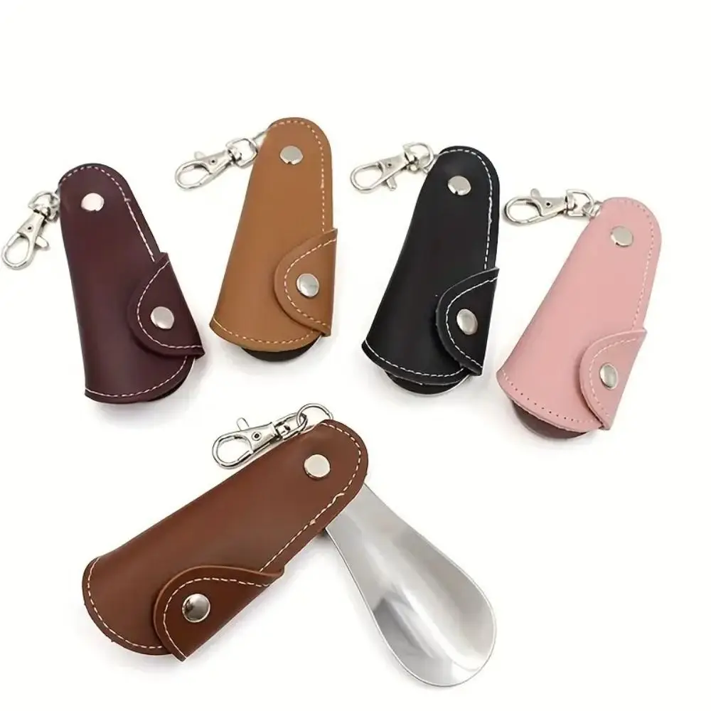 

Stainless Steel Foldable Shoehorn Leather Easy-Grip Portable Shoehorn Convenient Ideal Assistance Tool Shoe Wear Aid Travel