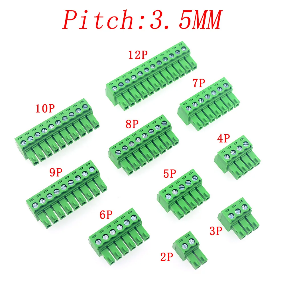 10PCS 15EDG 3.5MM KF2EDG PCB Screw Terminal Block Connector PLUG PIN HEADER SOCKET 2P-14PP