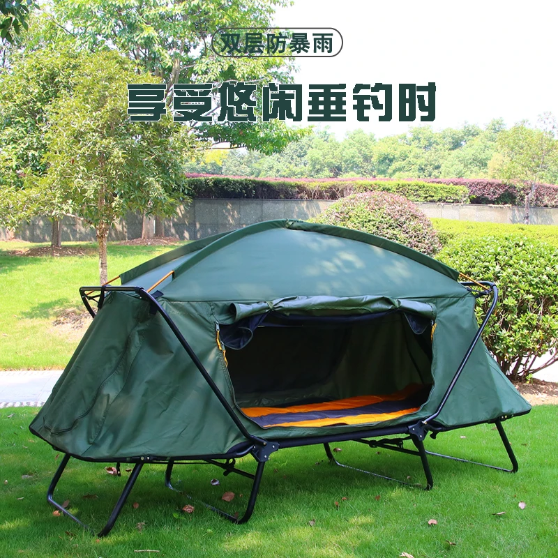 Tent Outdoor Camping Rain-Proof Thickened Camping Double-Layer  Exclusive for Fishing off-Ground Tent Rain-Proof Double