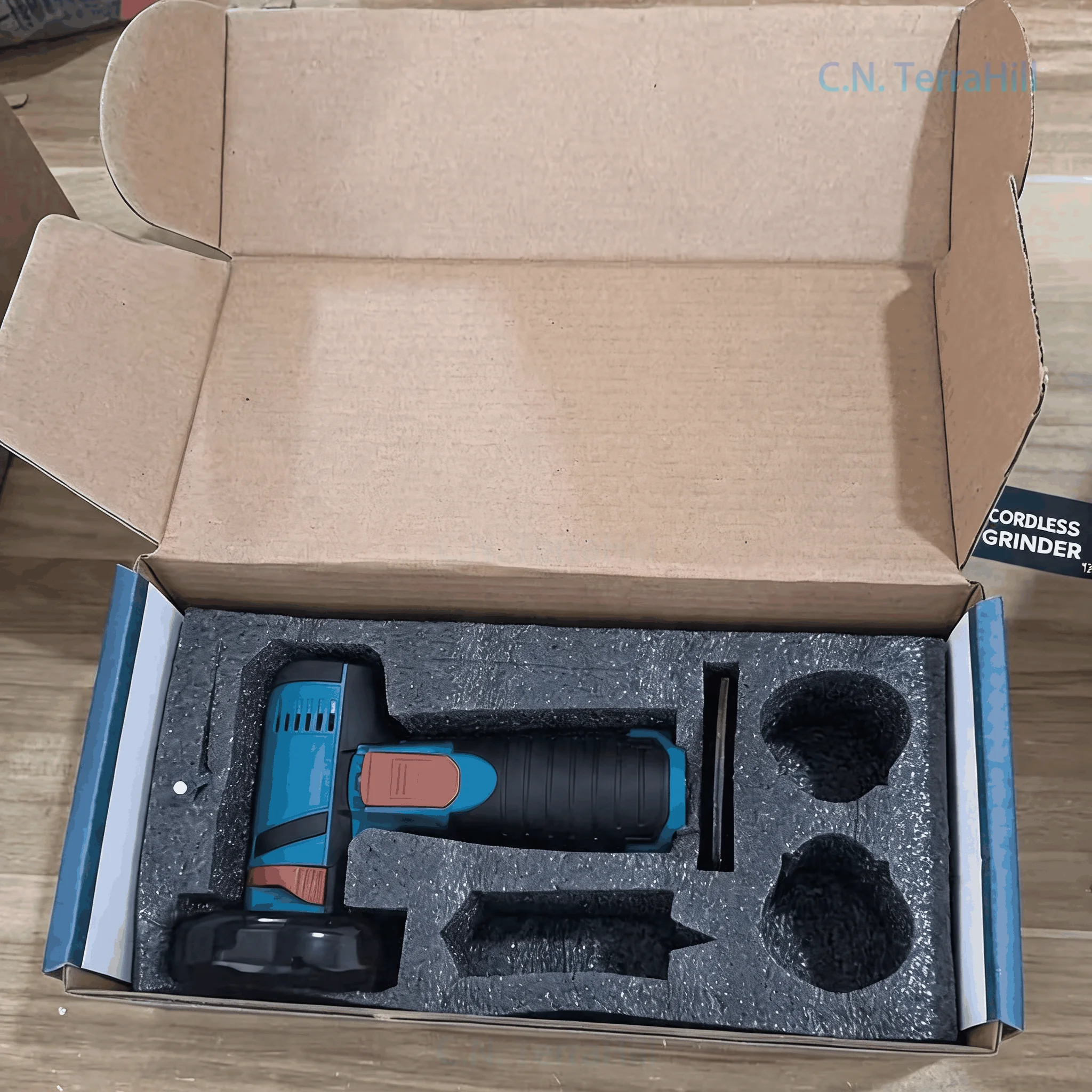 Cordless Mini Angle Grinder 12V Electric Polishing and Cutting Tool with 3 Inch Blade for Home DIY