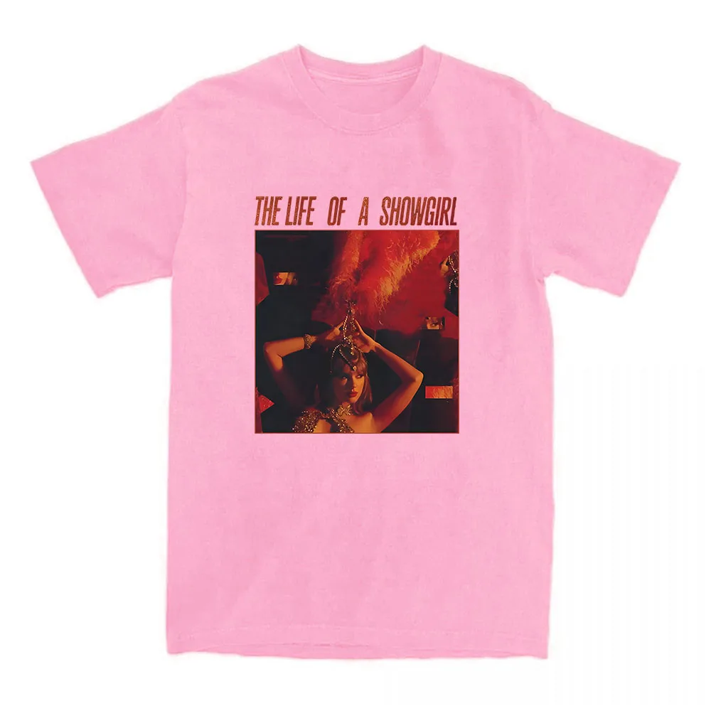 Album Das Leben eines Showgirl Druck T-shirt Kurzarm Baumwolle Oansatz T-shirts Casual Unisex Streetwear Frauen Männer Kleidung T