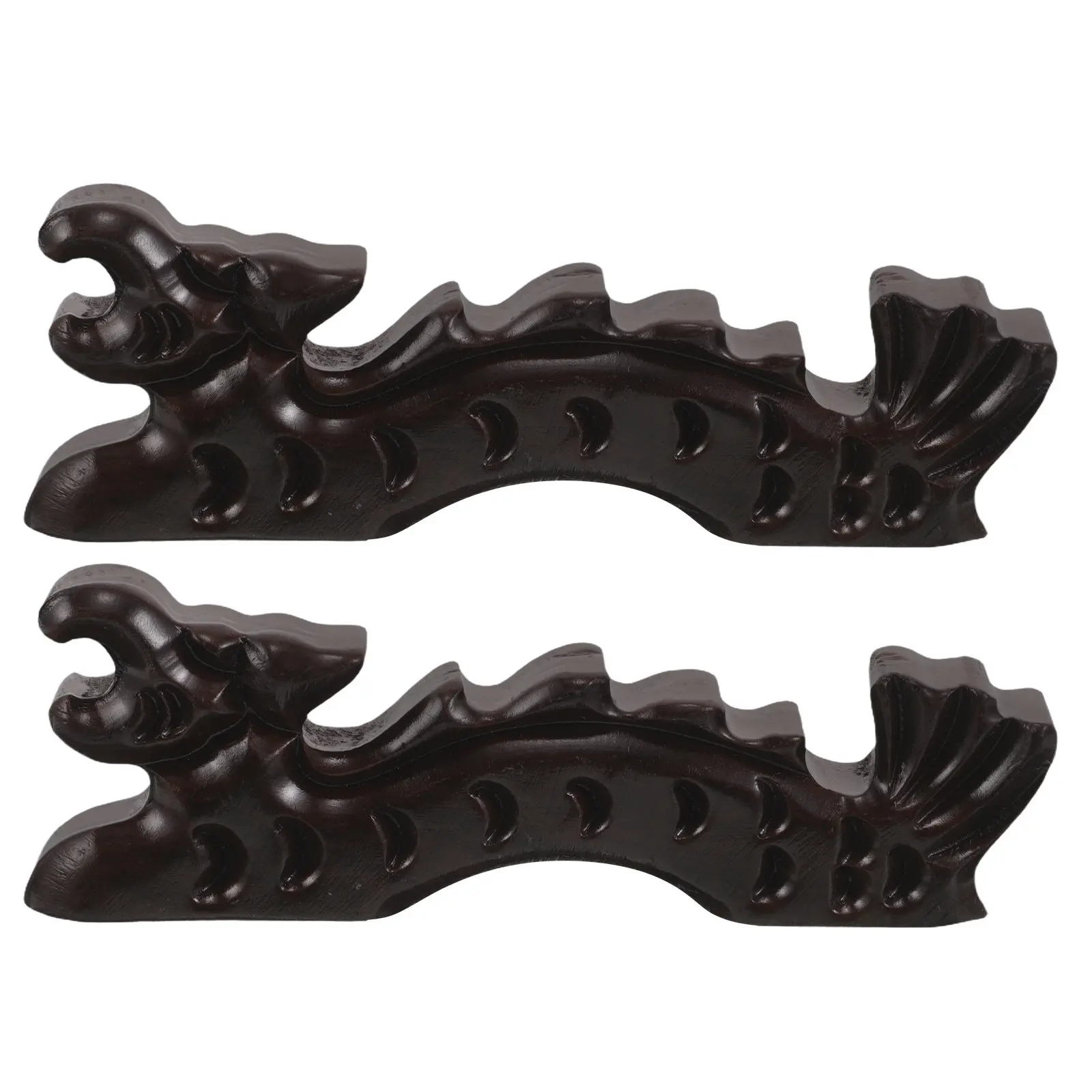 

2Pcs Wood Dragon Design Chinese Calligraphy Brush Holder Paint Brush Rest Stand for Artist Watercolor Ink Painting Tools