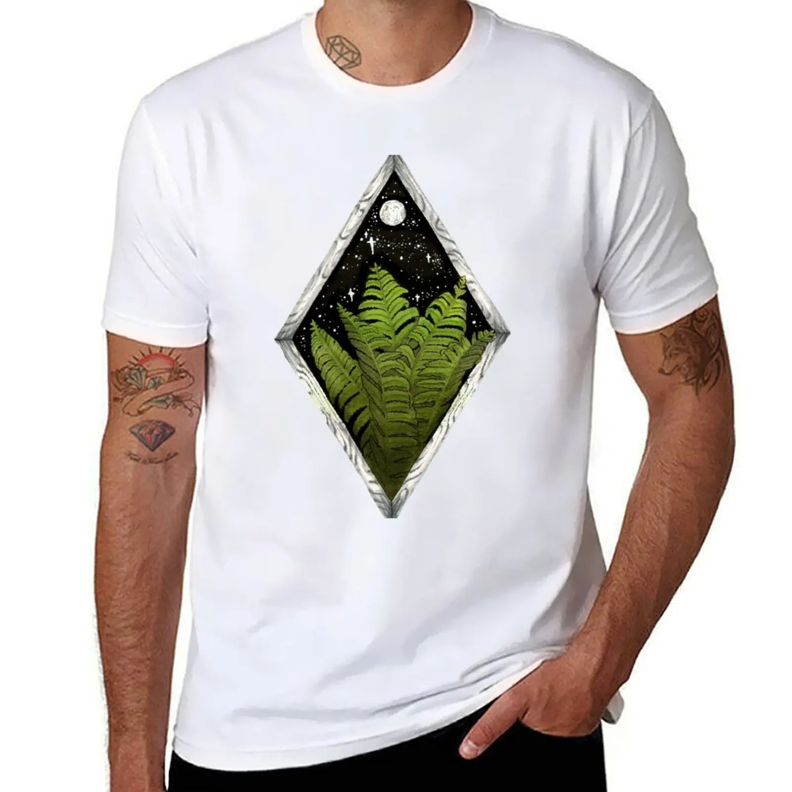 

Ferns and the Moon T-Shirt t shirts with prints man t shirt summer T-Shirt