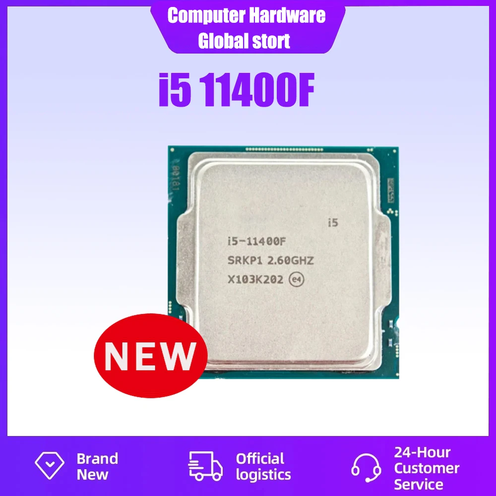 

NEW Core i5 11400F 2.6GHz Six-Core Twelve-Thread CPU Processor L3=12M 65W LGA 1200 no fan