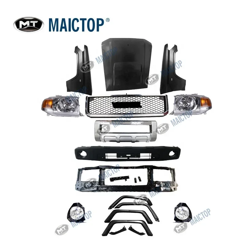 MAICTOP Car Accessories Body Kit for Landcruiser79 Fj75 Fj79 Front Bumper Kit Facelift Replacement Front Bumper Lc70 75 76 78 80