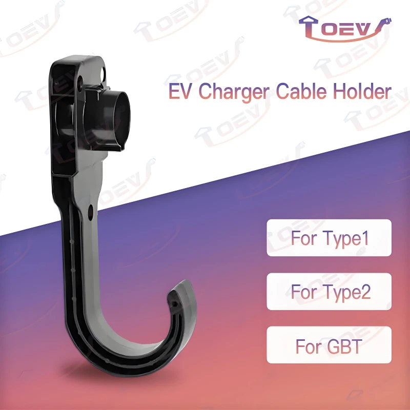 

EV Charger Cable Holder Electric Vehicle Wallbox with Hook Holder for Type 2 / J1772 / GBT Standard Electric Car Accessories