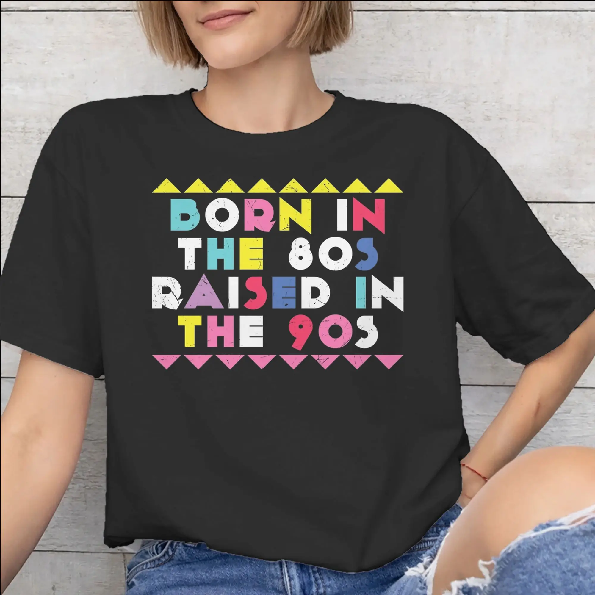 New Arrival Born In The 80's Raised In The 90's T Shirt For Unisex  100% Cotton T-shirts Short Sleeve Clothing