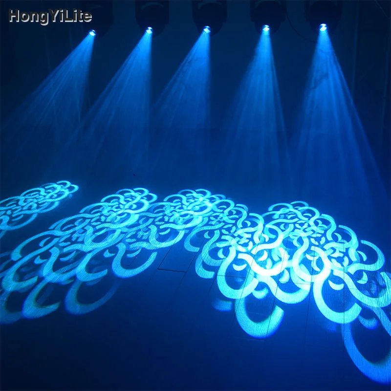 DJ Stage Light LED 200W Zoom Moving Head Gobo Projector 2 Prism Rotating DMX Spot Light For Night Club Dance Floor Wedding Bar