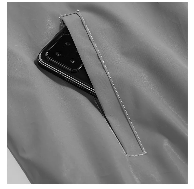 Night Reflective Jackets Men Double Fabric Waterproof Windbreaker Hooded Jacket Man Hip Hop Cycling Sports Zipper Coats Outwear