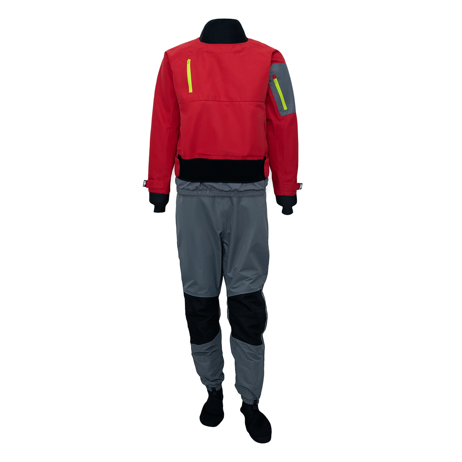 LKVER Two Pieces Dry Suit Waterproof Breathable Fabric Latex Gasket on Neck and Wrist Fully Seal Recommend Use Padding