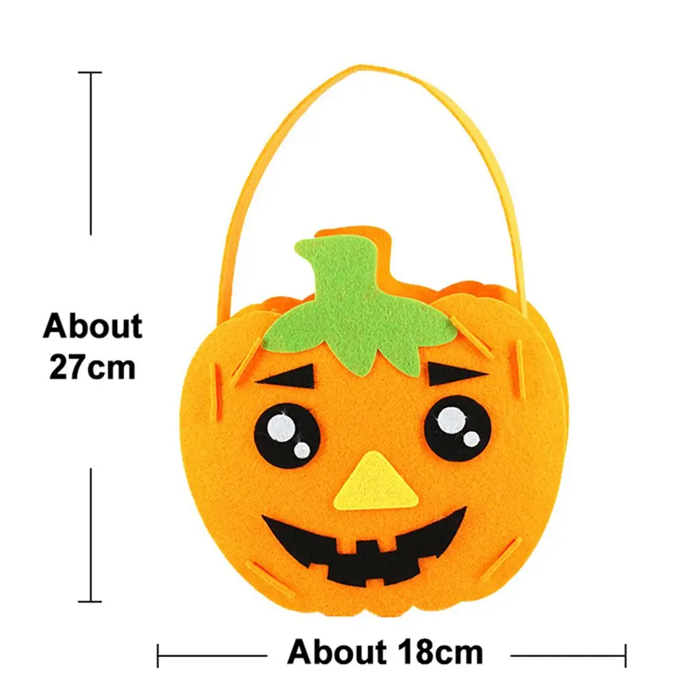 Borsa Tote ornamento zucca per bambini giocattoli per bambini dolcetto o scherzetto secchio portaoggetti cestino regalo borsa di Halloween borsa di caramelle di Halloween