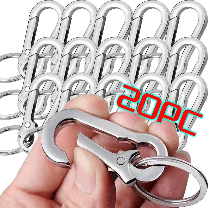 Gourd Buckle Keychains Climbing Hook Stainless Steel Car Strong Carabiner Shape Keychain Accessories Key Chains Ring Wholesale