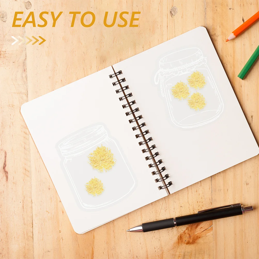 

20pcs Pressed Flower Craft Kit Dried Flower Bookmark Diy Set Transparent Mini Bottles Pet Materials For Creative Art Projects