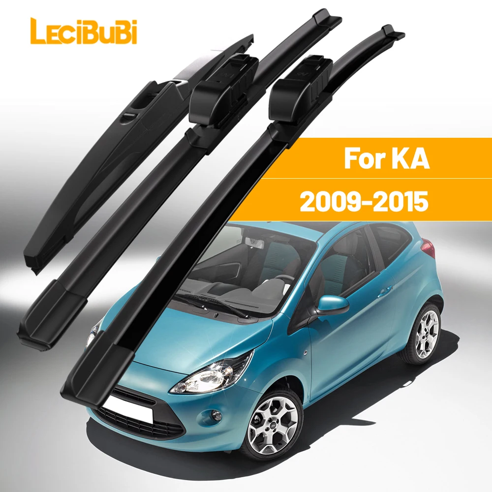 Für Ford KA 2009-2015 1 Satz vorne und hinten Scheibenwischerblätter Scheibenwischer 2010 2011 2012 2013 2014 Zubehör