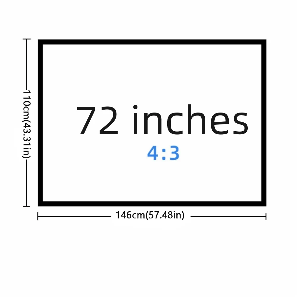 

Polyester Projector Screen 16:9 HD Video Foldable Projection Screen Reflective Video Equipments Folding Soft Screen Theater