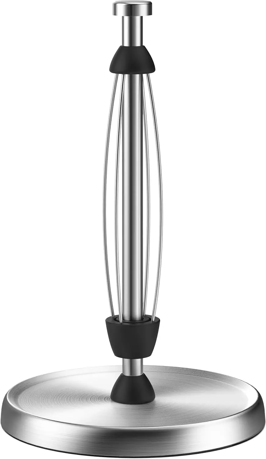 

Stainless Steel Paper Towel Holder with Weighted Base, One-Handed Tear for Kitchen Bathroom Decor