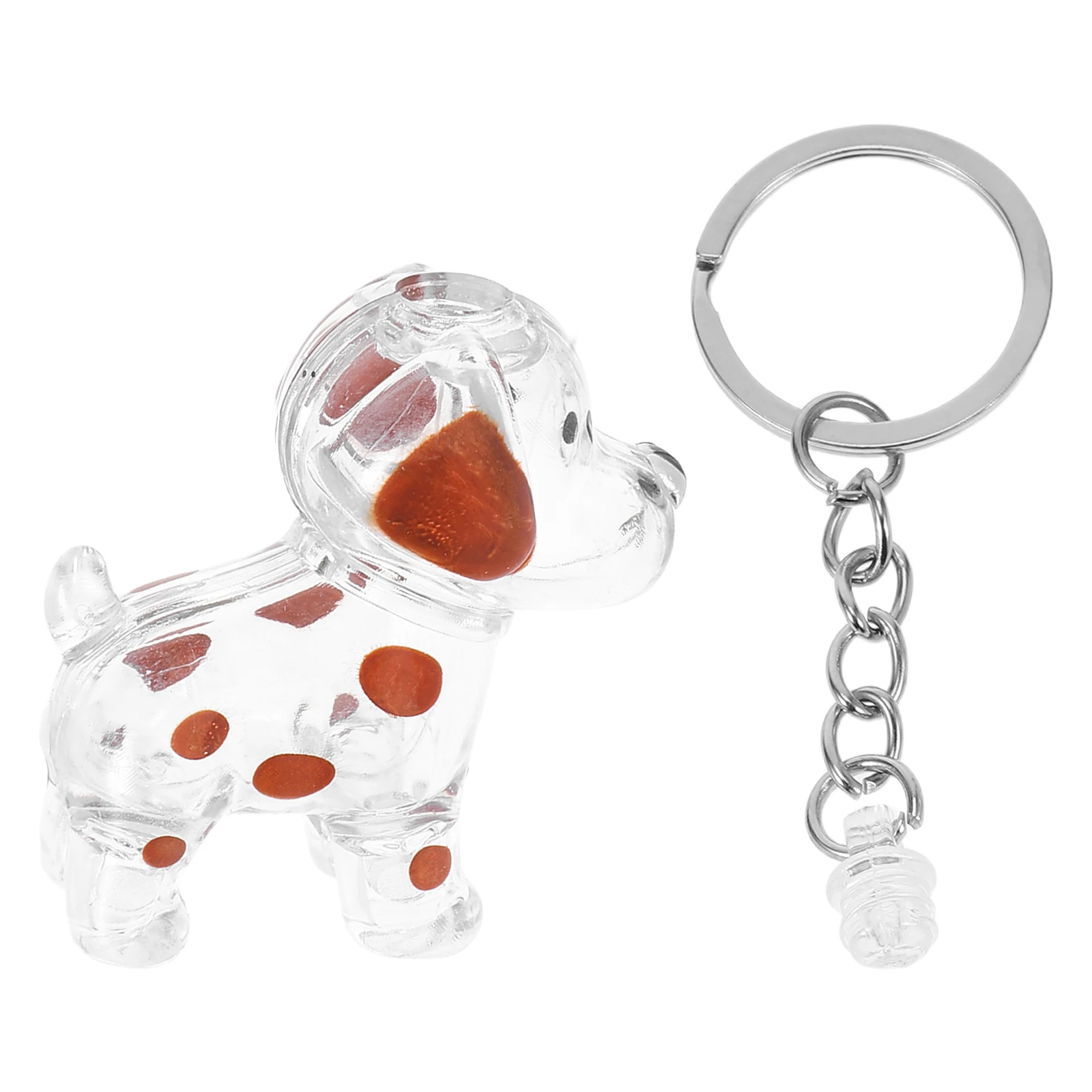 

Pet Memorial Keychain Transparent Hair Collector Keepsake Box Dog Souvenir Storage Pendant Bag Charm for Travel Daily Use