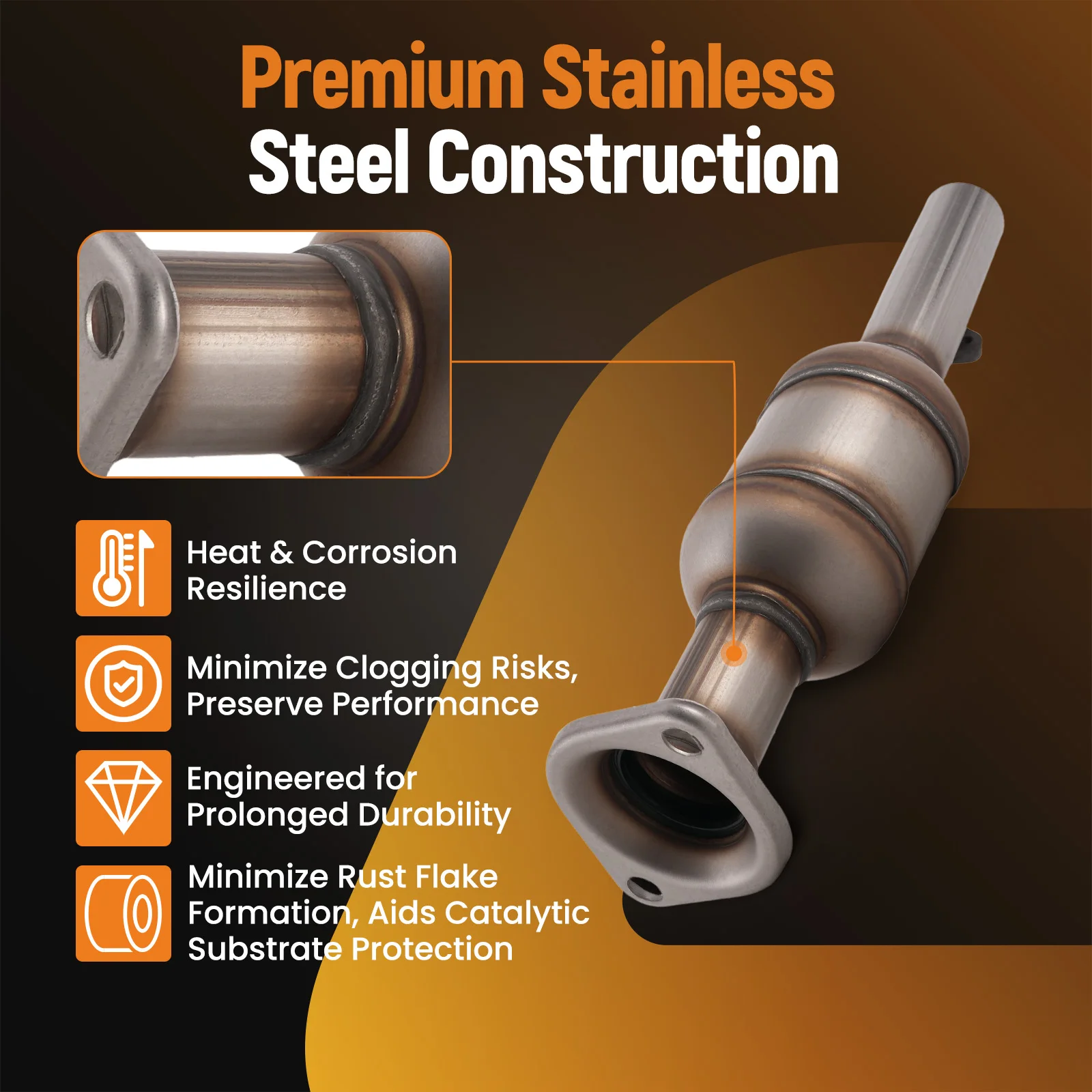 렉서스 RX300 3.0L 1999-2003용 촉매 변환기 EPA 스테인리스 스틸 600셀