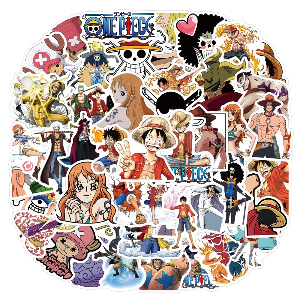 10/30/50 Stück ONE PIECE Cartoon-Aufkleber Coole Luffy Zoro Anime-Sticker Spielzeug Wasserfeste Graffiti-Handy-Aufkleber Schreibwaren Niedliche Aufkleber-Spielzeuge