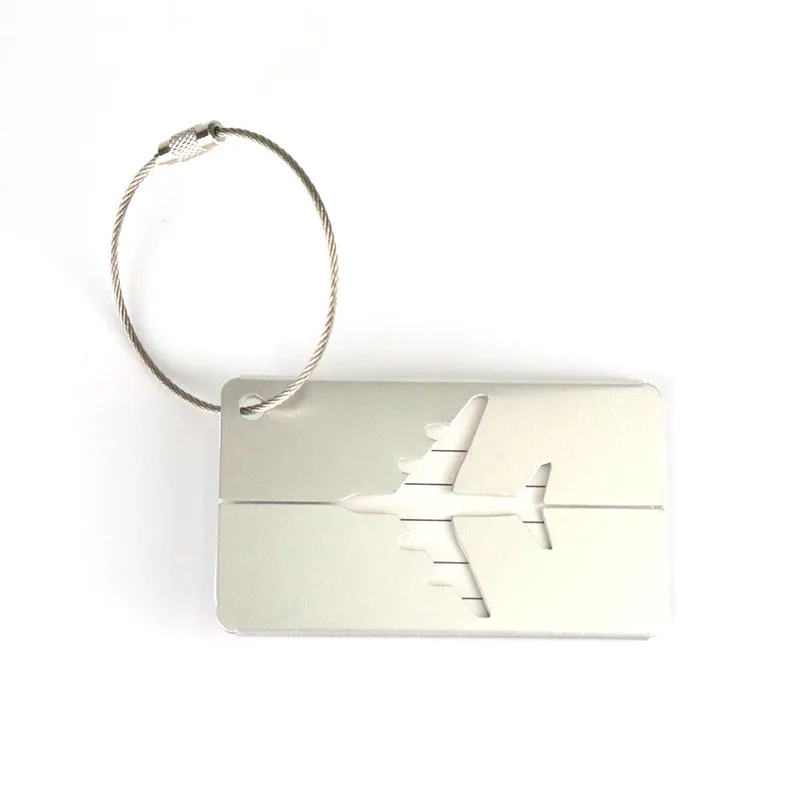 Hübscher fliegender Reisegepäckanhänger aus Metall mit Namenskarte, Flugzeugform, Halter aus Aluminiumlegierung, Gepäck-Boarding-Tag, tragbares Etikett – Detail 12