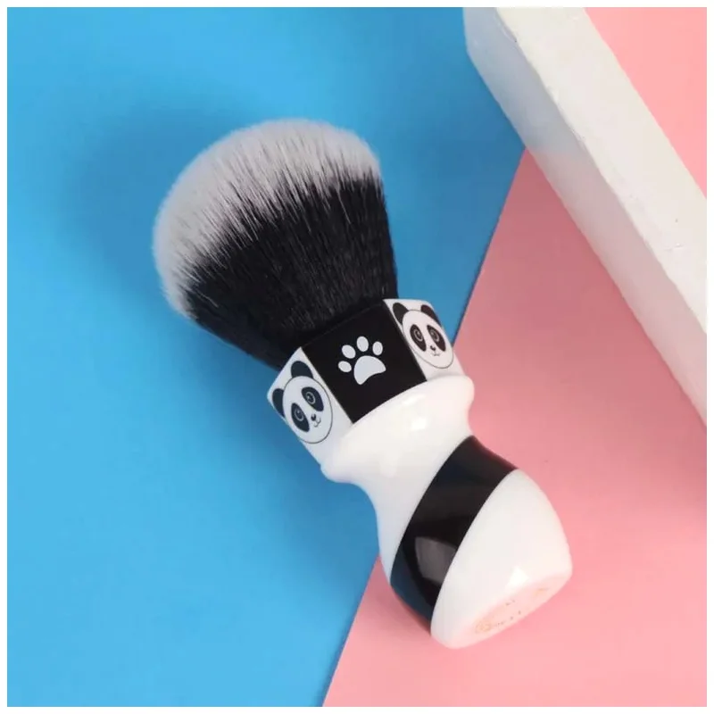 YAQI Panda Resin Handle Soft Synthetic Bristle Wet Shave Brush Classic Beard Lather Grooming Accessory Mens Grooming Tools